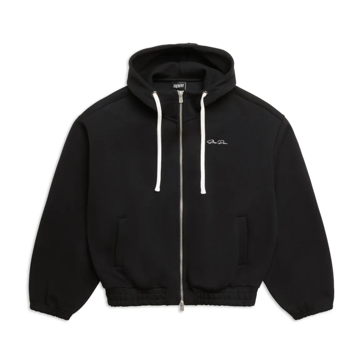 BOXY ZIP HOODIE BLACK