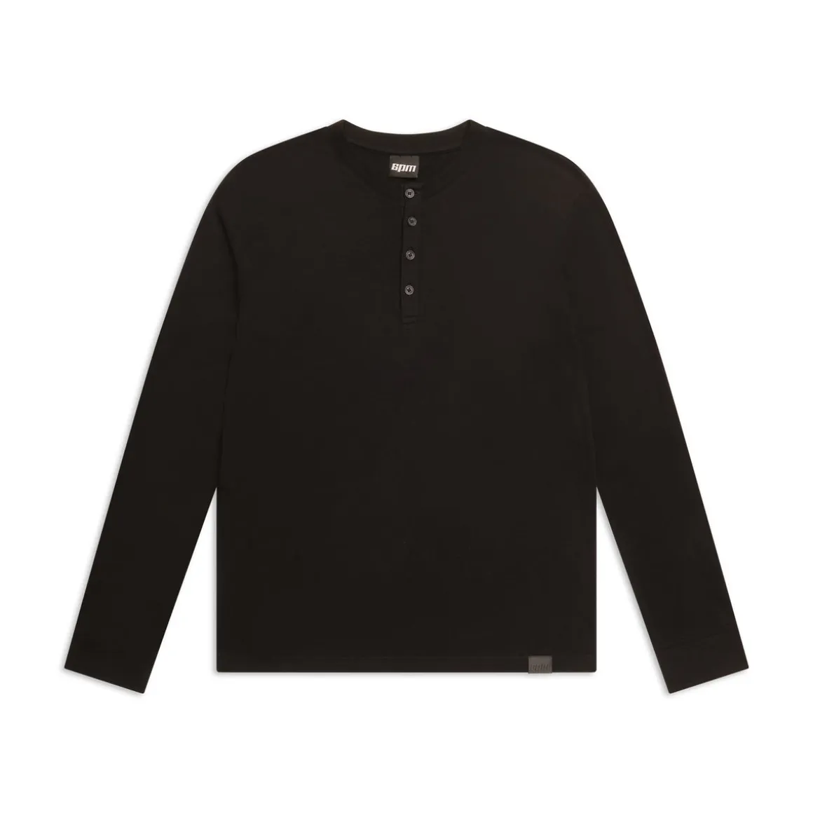 BUTTONED SLIM FIT LS BLACK