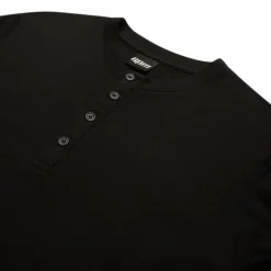 BUTTONED SLIM FIT LS BLACK