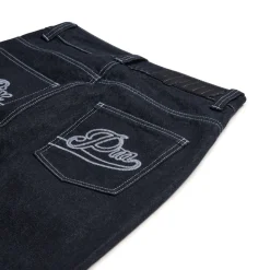 CENTER SEAM DENIM BLACK RAW