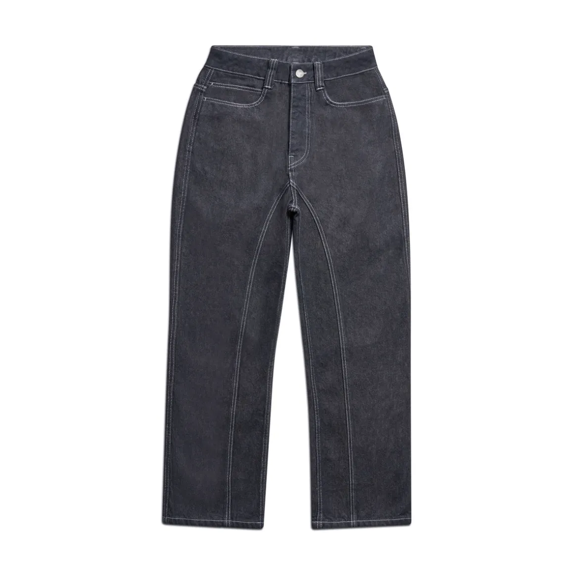 CENTER SEAM DENIM BLACK RAW