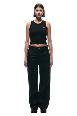 CENTER SEAM DENIM BLACK RAW