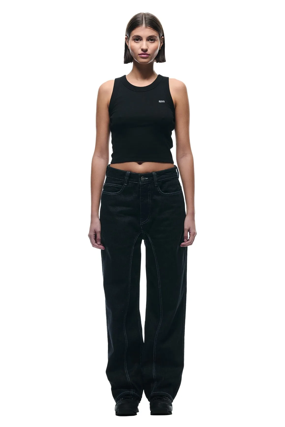 CENTER SEAM DENIM BLACK RAW