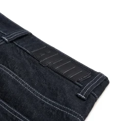 CENTER SEAM DENIM BLACK RAW