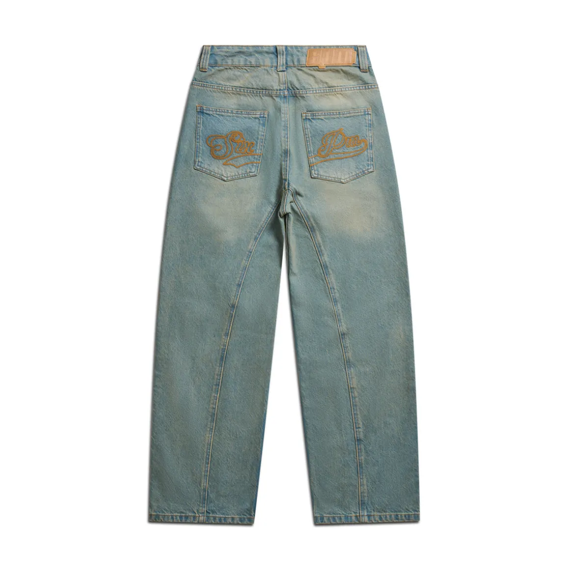 CENTER SEAM DENIM LIGHT WASH