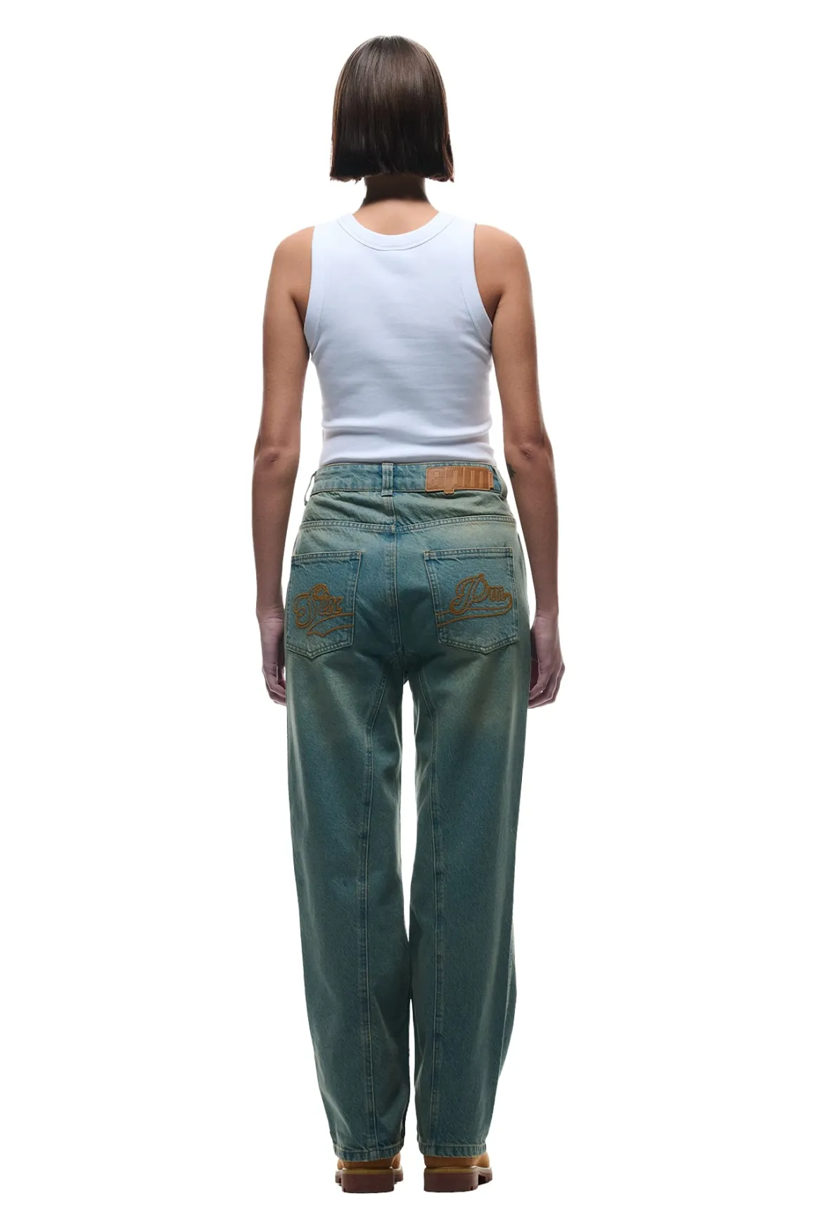 CENTER SEAM DENIM LIGHT WASH