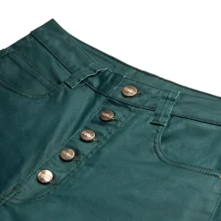 COATED DENIM SHORTS JUNGLE GREEN