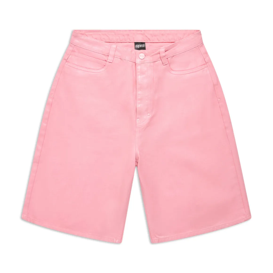 COATED DENIM SHORTS PINK