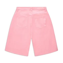 COATED DENIM SHORTS PINK