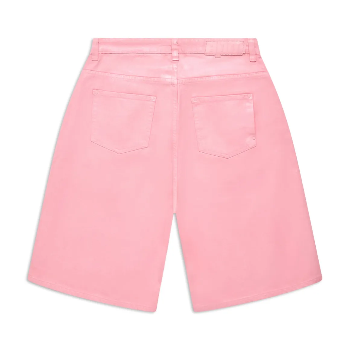 COATED DENIM SHORTS PINK