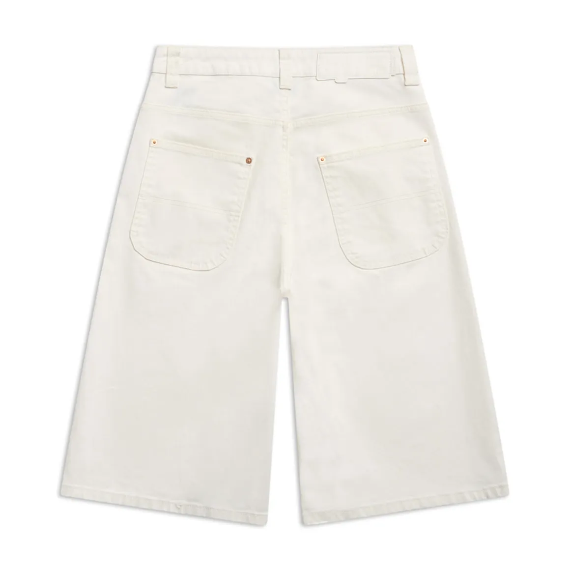 COATED DENIM SHORTS WHITE
