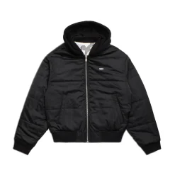 DOT CAMO HOODED BOMBER JACKET
