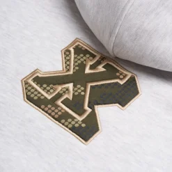 DOT CAMO LETTER HOODIE GREY