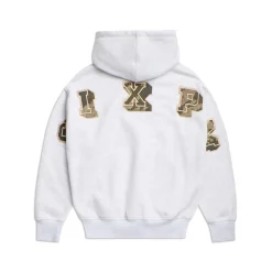 DOT CAMO LETTER HOODIE GREY
