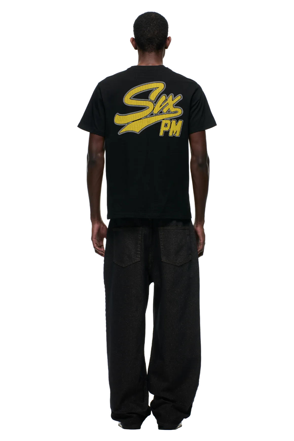 FAUX STITCH T-SHIRT BLACK