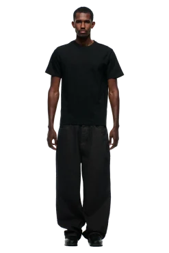 FAUX STITCH T-SHIRT BLACK
