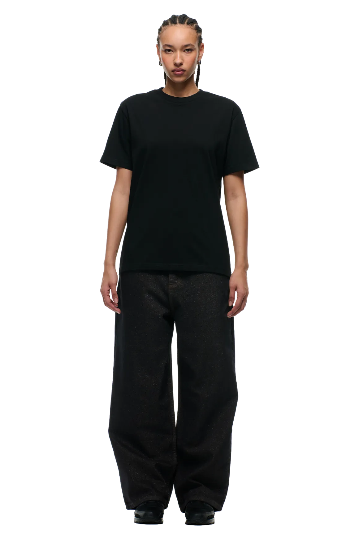 FAUX STITCH T-SHIRT BLACK