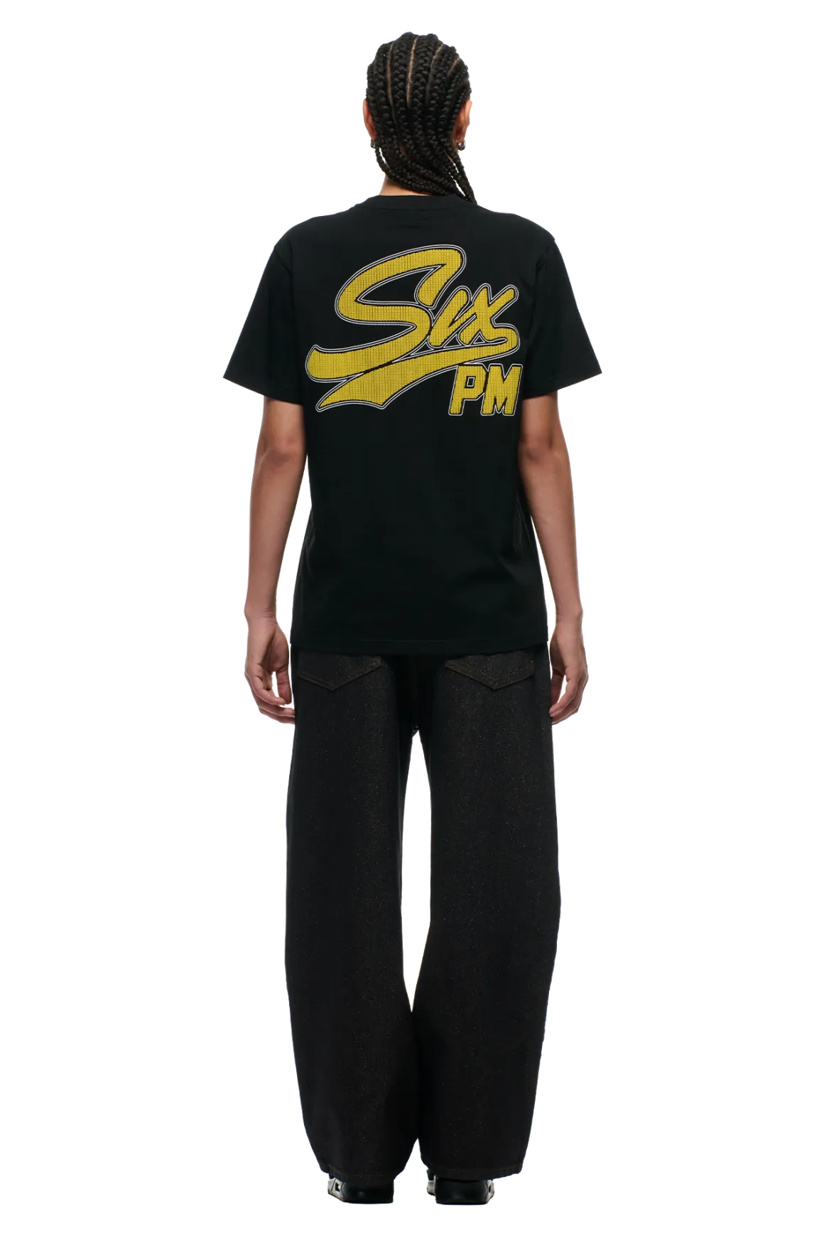 FAUX STITCH T-SHIRT BLACK