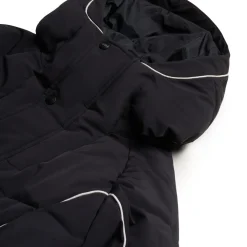 HALF ZIP PULLOVER PUFFER JACKET BLACK