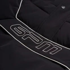 HALF ZIP PULLOVER PUFFER JACKET BLACK