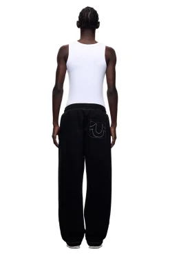ICONS OPEN LEG JOGGER BLACK