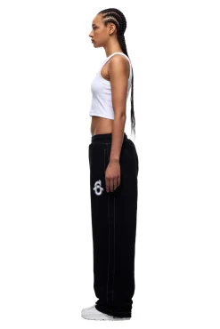 ICONS OPEN LEG JOGGER BLACK