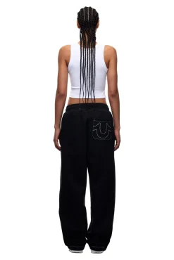 ICONS OPEN LEG JOGGER BLACK