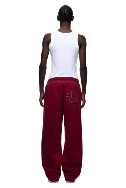 ICONS OPEN LEG JOGGER BURNED RED