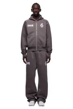 ICONS ZIP HOODIE ASH GREY