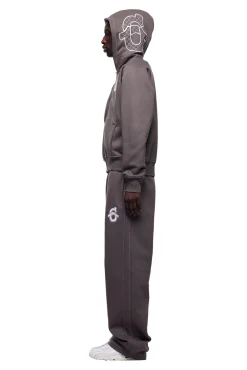 ICONS ZIP HOODIE ASH GREY