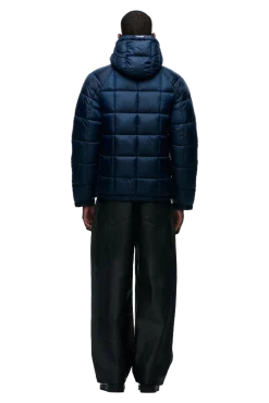 LIGHT PUFFER JACKET RECTANGLES MIDNIGHT BLUE