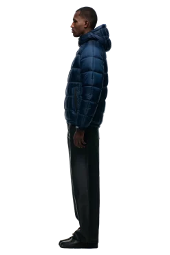 LIGHT PUFFER JACKET RECTANGLES MIDNIGHT BLUE