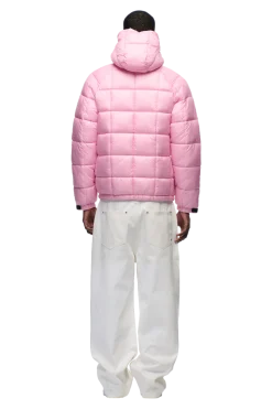 LIGHT PUFFER JACKET RECTANGLES PINK