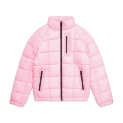 LIGHT PUFFER JACKET RECTANGLES PINK