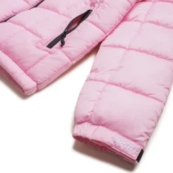 LIGHT PUFFER JACKET RECTANGLES PINK