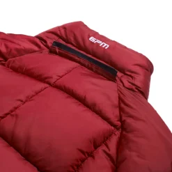 LIGHT PUFFER JACKET RECTANGLES WINE RED