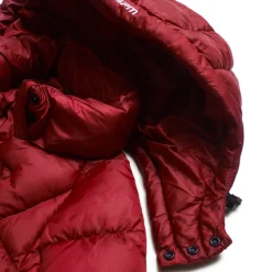 LIGHT PUFFER JACKET RECTANGLES WINE RED