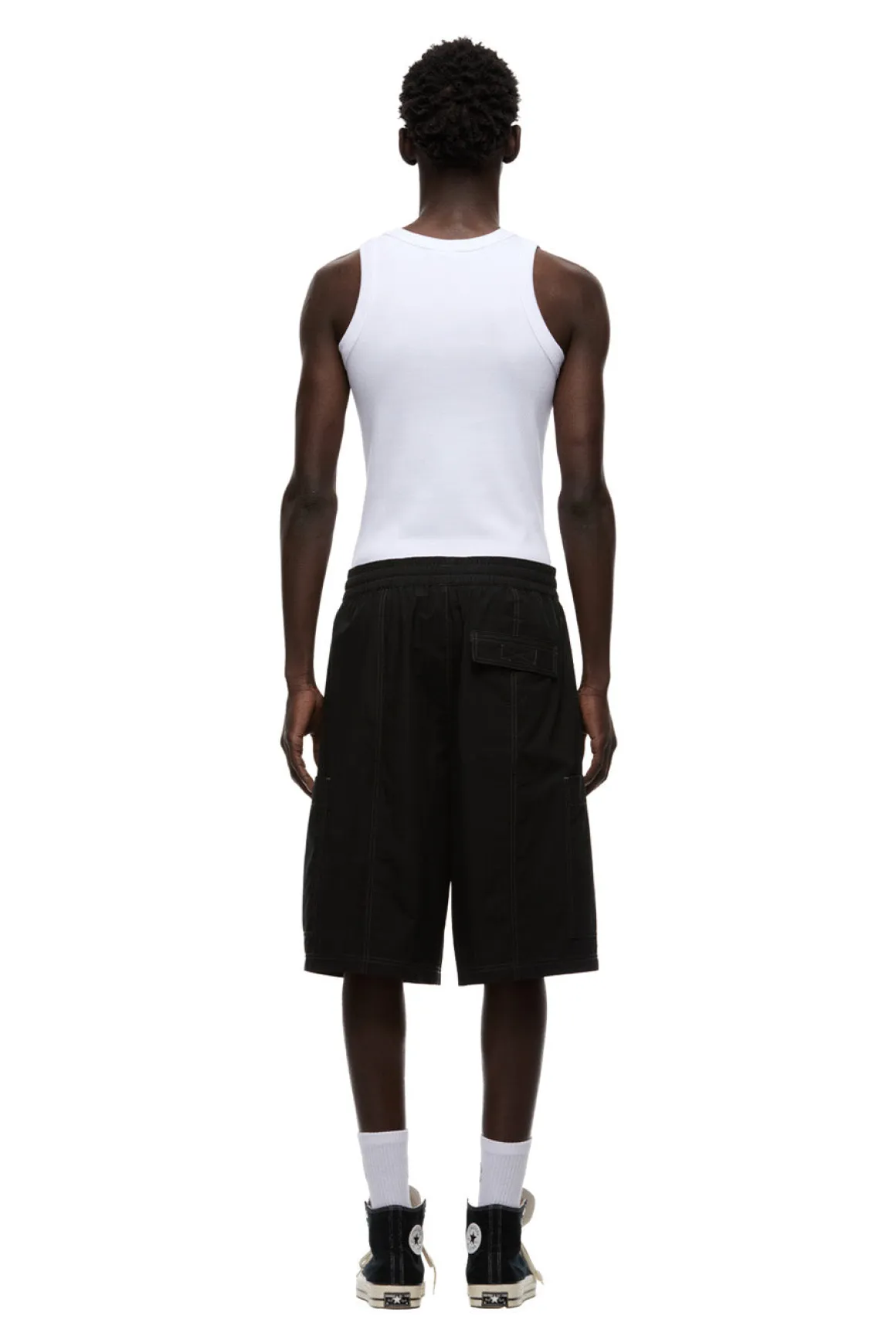LONG BIG POCKET SHORTS BLACK