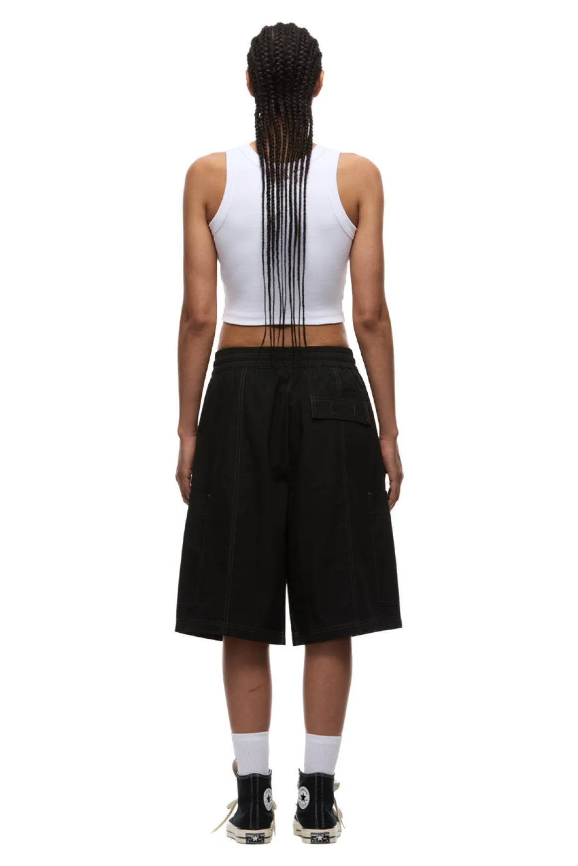 LONG BIG POCKET SHORTS BLACK