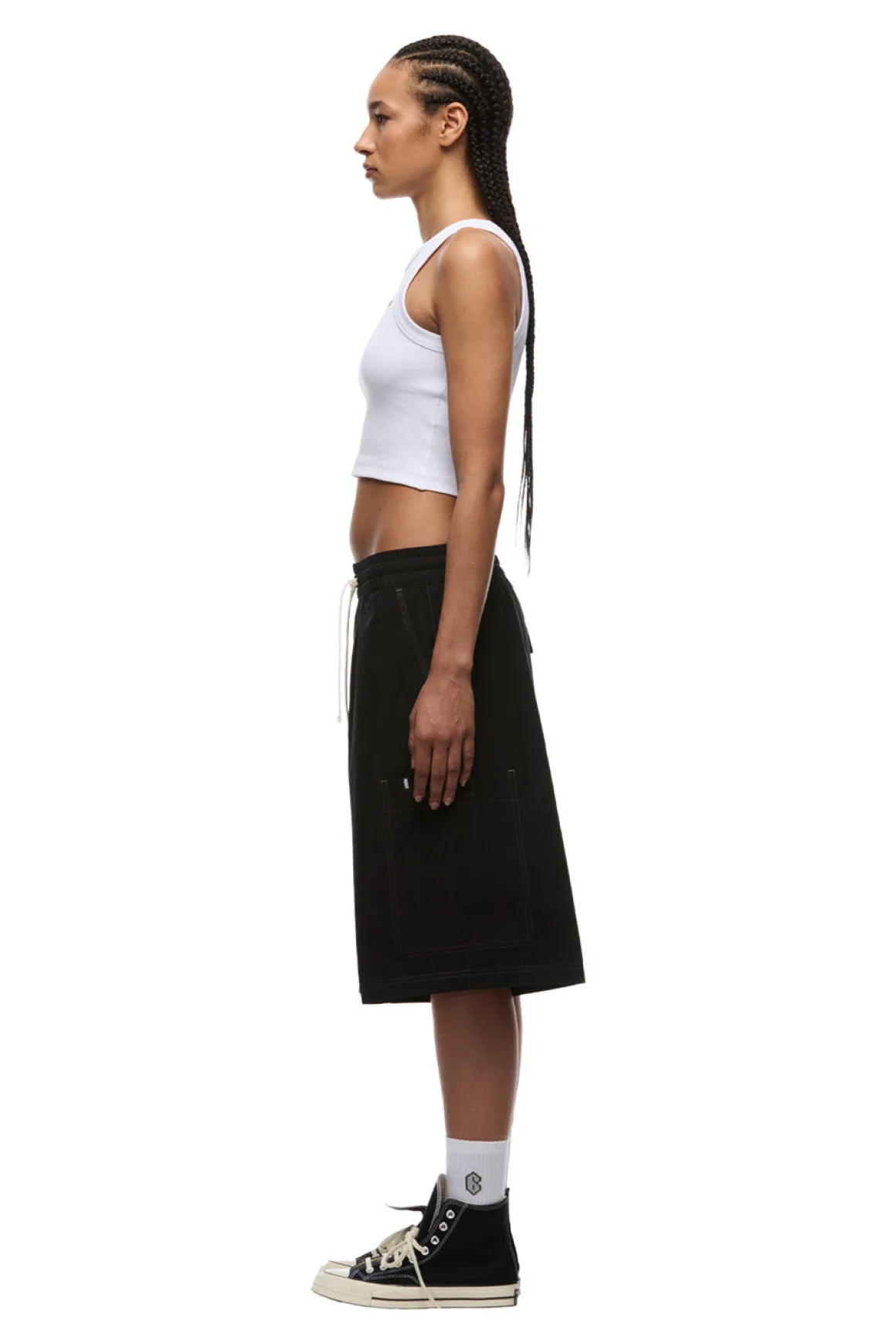 LONG BIG POCKET SHORTS BLACK
