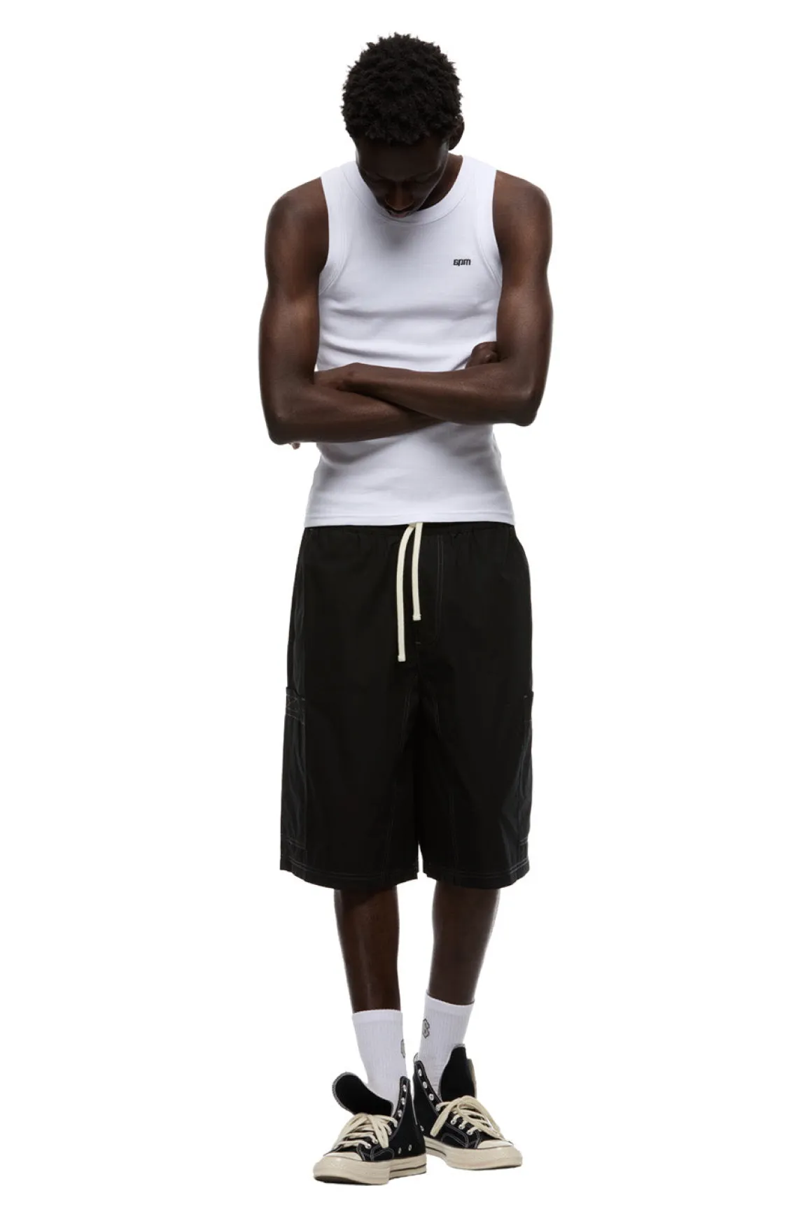 LONG BIG POCKET SHORTS BLACK