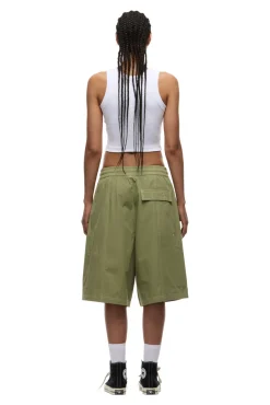 LONG BIG POCKET SHORTS PASTEL OLIVE