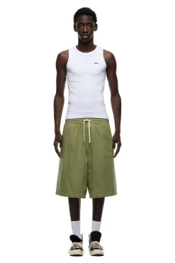 LONG BIG POCKET SHORTS PASTEL OLIVE