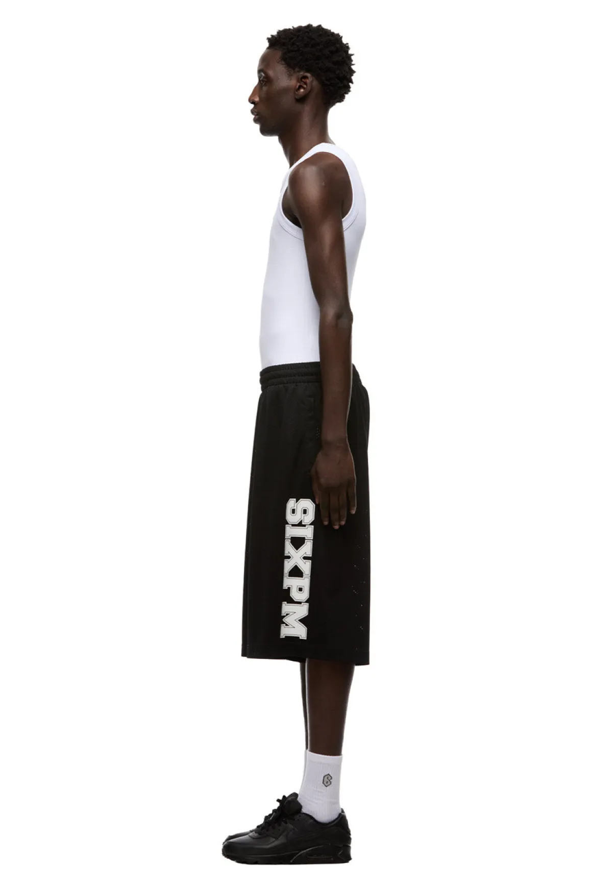 LONG MESH SHORTS BLACK
