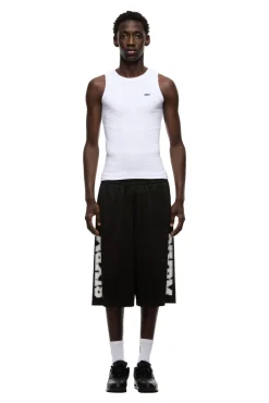 LONG MESH SHORTS BLACK
