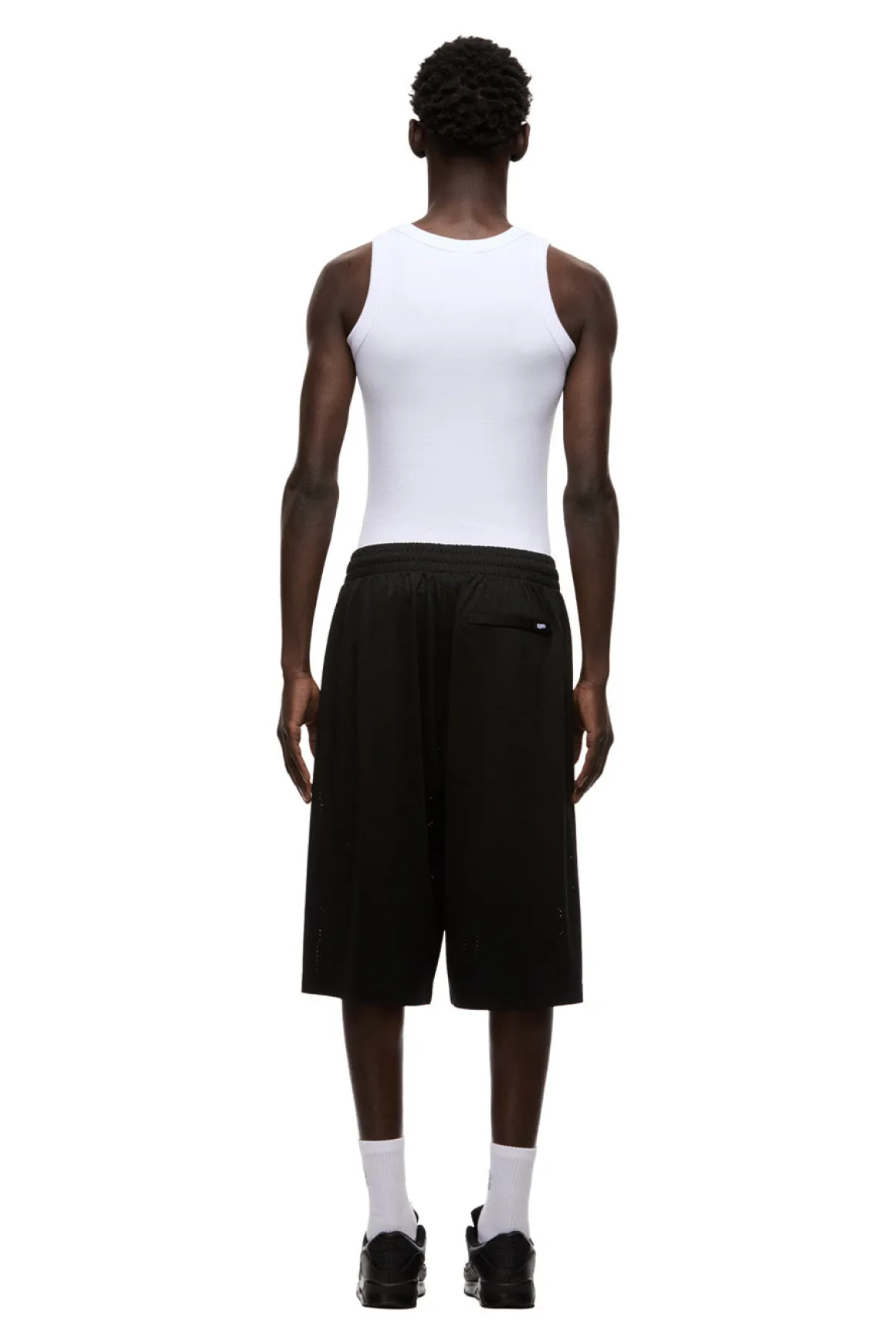 LONG MESH SHORTS BLACK