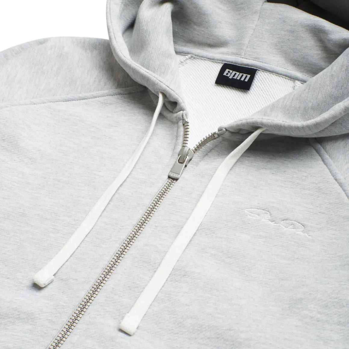 OPEN EDGE ZIP HOODIE GREY MELANGE