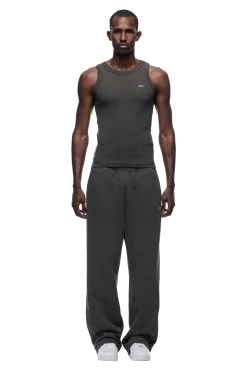 OPEN LEG JOGGER DARK GREY MELANGE