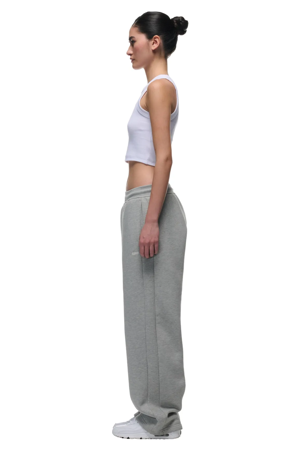 OPEN LEG JOGGER GREY MELANGE