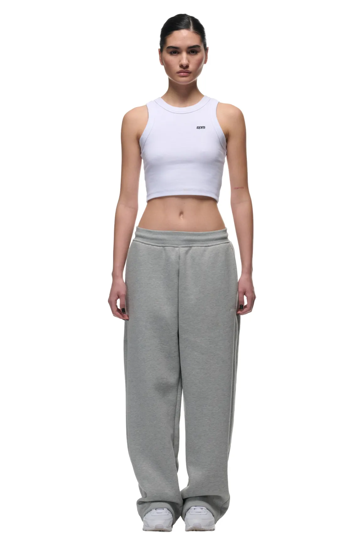 OPEN LEG JOGGER GREY MELANGE
